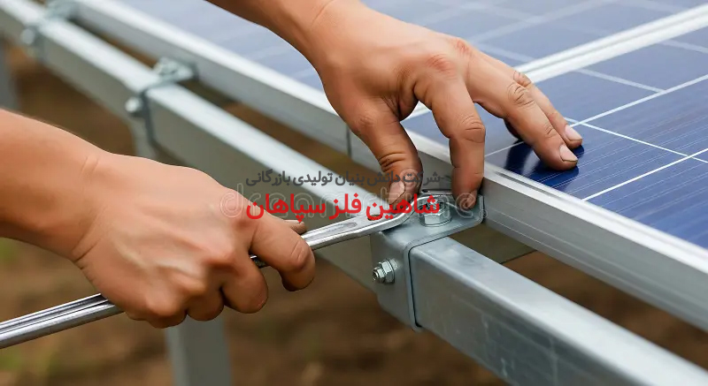 نصب کلمپ استراکچر خورشیدی